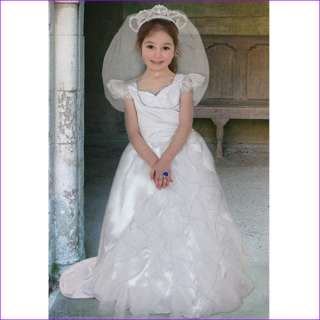 Girls Childs Royal Wedding Bride Fancy Dress Costume  