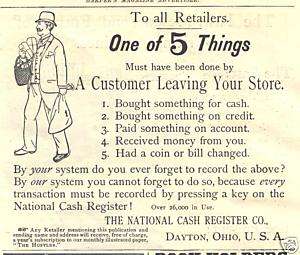 1891 ad national cash register co dayton ohio one of 5  
