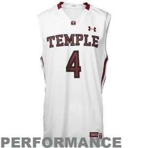  Under Armour Temple Owls #4 Replica Basketball Performance 