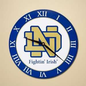 Notre Dame Fighting Irish 12 Wooden Wall Clock  Sports 