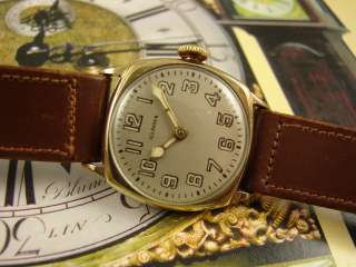 RARE WWI VINTAGE 1918 MENS ILLINOIS MILITARY WATCH GOLD FILL CLASSIC 