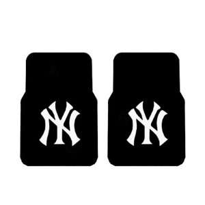  Front Rubber Floor Mats   New York Yankees Automotive