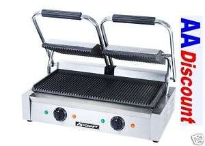 PANINI DOUBLE RIBBED SANDWICH GRILL PRESS ADCRAFT SG813  