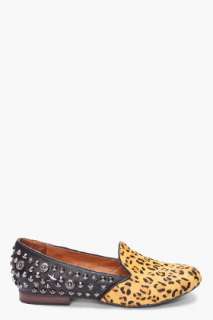 Jeffrey Campbell Pony Hair Leopard Print Loafers for women  