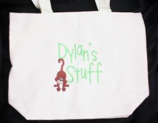 Personalized Monogrammed Tote Bag for Toddlers 9x12  