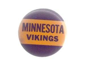 1960s Minnesota Vikings button pin back vintage  