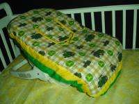 Baby Nursery Crib Bedding Set made w/John Deere beige plaid fabric NEW 