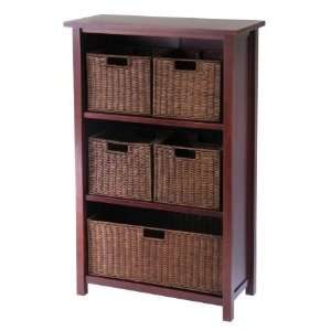    Milan 6 Piece Shelf with Baskets   Winsome 94313 Furniture & Decor