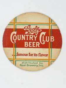 Rare 1930s Goetz Country Club (Gast Distributor) 4 inch beer coasters 