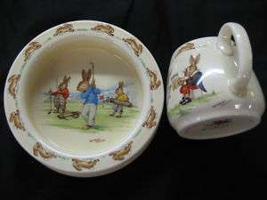 Royal Doulton Barbara Vernon Bunnykins tea cup & cereal  