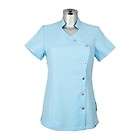 Size 8 Beauty salon professional uniform tunic DUCK EGG BLUE Mandarin 