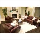Charles Schneider Furniture Timbers Leather Sofa and Chair Set (3 
