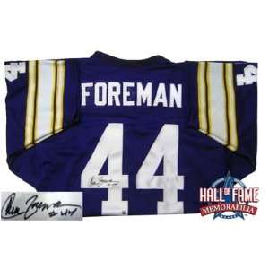  Chuck Foreman Vikings Autographed/Hand Signed Purple 