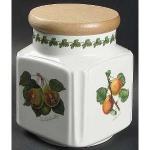  Portmeirion Pomona Small Square Canister with Wood Lid 
