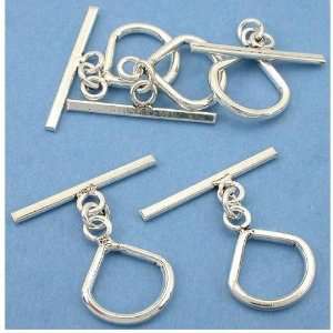 Sterling Silver Teardrop Toggle Clasps 15mm Approx 5 