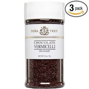 India Tree Chocolate Vermicelli, 2.5 Ounce (Pack of 3)  