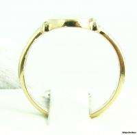MONOGRAM RING   Solid 10k Yellow Gold Engraved Letter Initial S Estate 