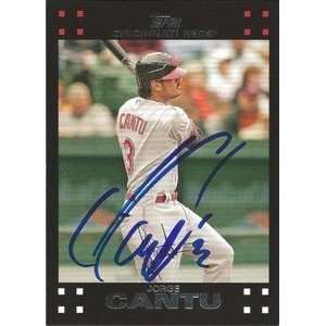  Jorge Cantu Signed Cincinnati Reds 2007 Topps Card Sports 