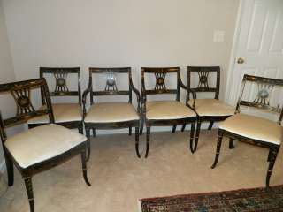 CHINOISERIE REGENCY DINING CHAIRS  
