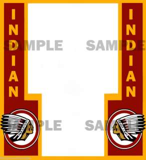 INDIAN MOTORCYCLE FRONT DECAL NORTHWESTERN GUMBALL  