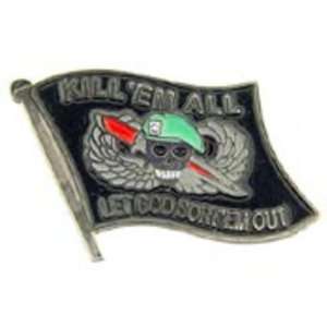 Special Forces Kill Em All Flag Pin 1 Arts, Crafts 