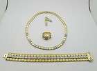   diamonds 18k yellow white gold necklace bracelet earrings ring