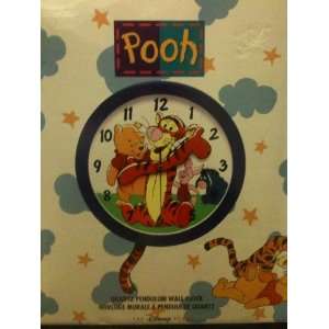    Pooh Quartz Pendulum Wall Clock Tiger Hanging Tail 