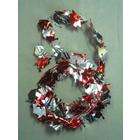 Party Deco 34741 12 ft. Red and Silver Grad Caps Wire Garland   Pack 