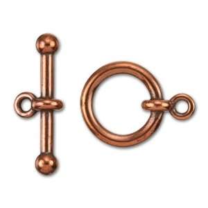  5/8 Inch Antique Copper Plated Pewter Annas Toggle and Clasp 