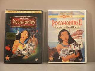 Pocahontas (DVD, 2 Disc Set) and Pocahontas 2 ii (DVD, 1 Disc) Sealed 