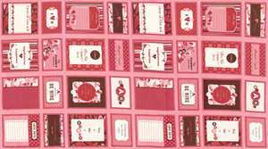   MODA PANEL~VALENTINES DAY~FABRIC CARDS/ QUILT LABELS~37010 11  