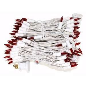  General 10022 ICICLE SET 100LT RED ON WHT