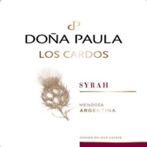 2008 Dona Paula Los Cardos Syrah 750ml Grocery & Gourmet Food