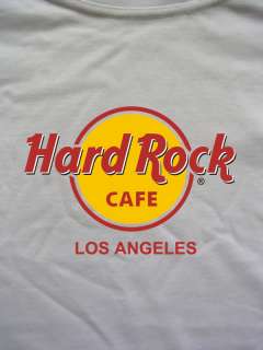   White Los Angeles USA Hard Rock Cafe T Shirt 100% Cotton Tshirt  