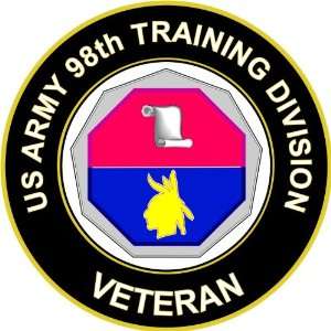  US Army Veteran 98th Training Division Unit Crest Sticker 