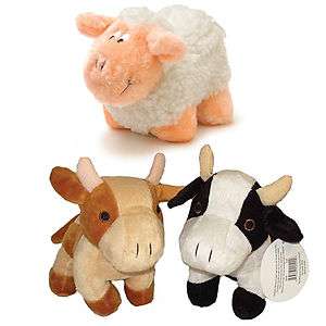  Squeaker Plush Toy Squeaky Cow / Sheep Small / Medium / Large  