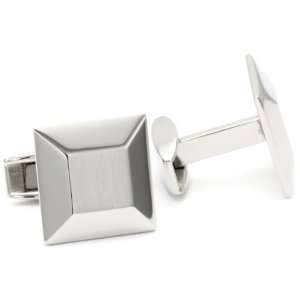 Mens Colibri Jewelry Zephyr Polished Stainless Steel Square Cuff 