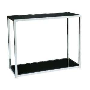  Avenue Six YLD07 Yield Foyer Table in Chrome/Black Glass 
