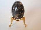 vintage black solid granite stone decorative egg paper weight heavy