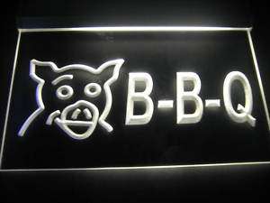 BBQ Pig Logo Beer Bar Pub Store Light Sign Neon B299  