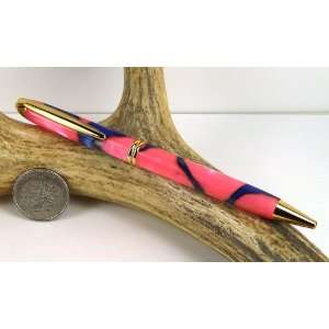  Funky Flamingo Acrylic Presidential Pen With a Gold Finish 