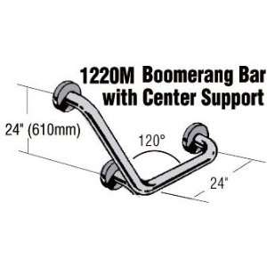   Satin 1 1/2inch Boomerang Bar with Center Support