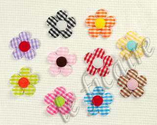 Gingham Flowers Appliques Dolls Sew On Crafts Mix A  