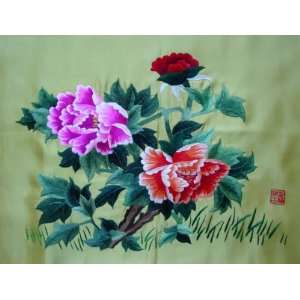  Beautiful Chinese Silk Embroidery Flower 