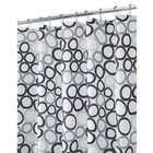 InterDesign Ringo 72 Inch by 72 Inch Shower Curtain, Black/Gray