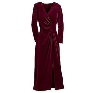   7th Avenue Womens Clothes BURGUNDY VELVET DRESS Size 16, NEW  