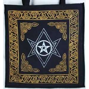  Gold and Silver Pentagram Tote Bag