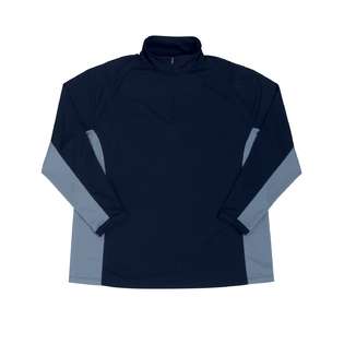   Sporty Poly 1/4 Zip Ultracool Pullover Shirt, X Large, Navy/Slate Blue