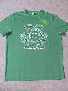 HUGO BOSS GREEN Men Tee 1 Crew Neck T Shirts  