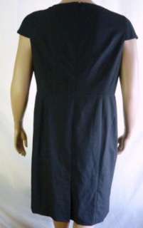 Anne Klein Menswear Fitted Cap Sleeve Sheath Dress Women Plus Sizes 